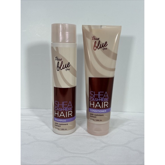 Bath Body Works TRUE BLUE SPA SHEA CASHMERE Hair Shampoo & Conditioner New NOS